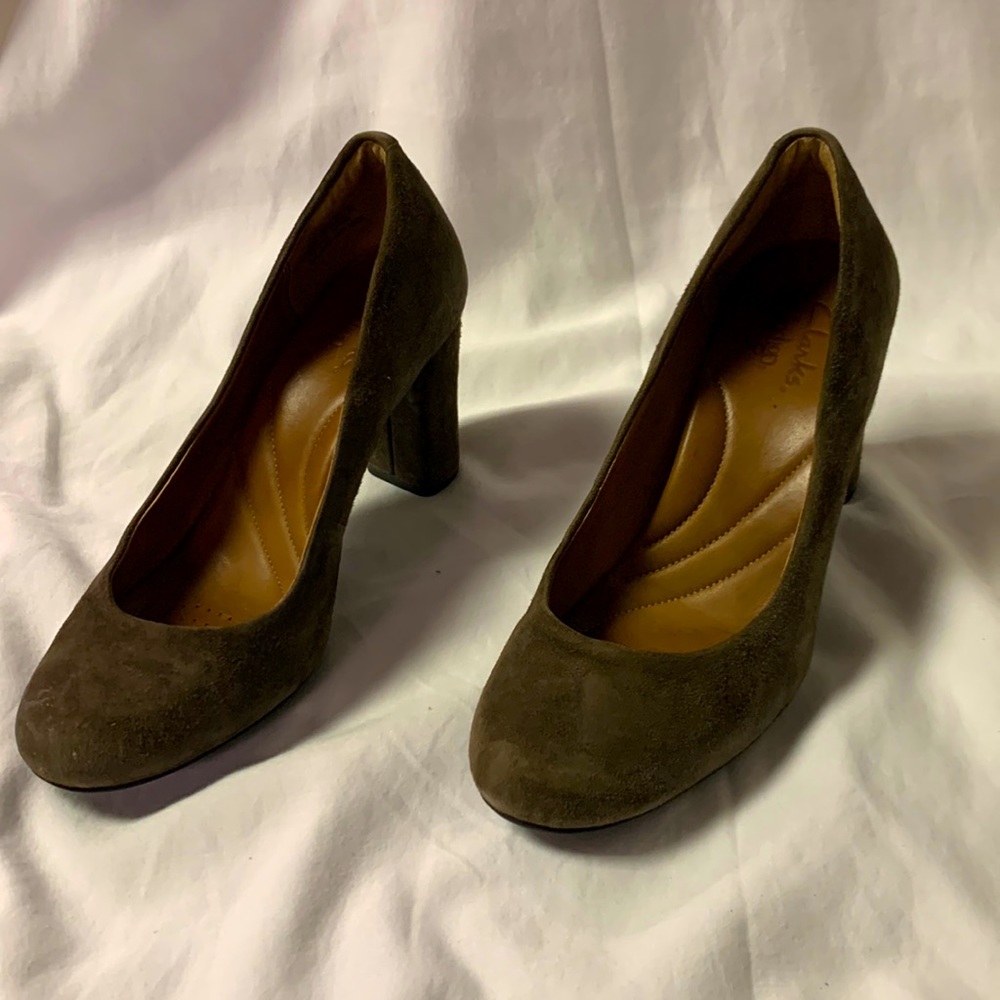 Clarks Suede 3.25” Heels